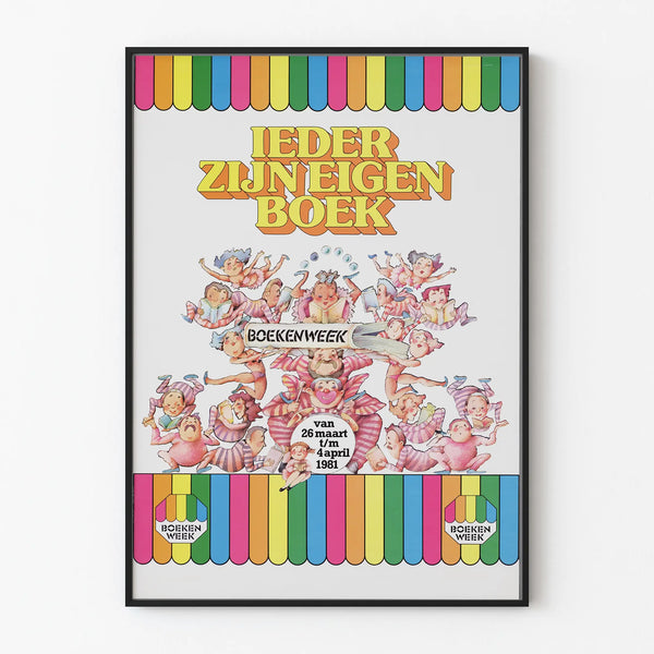 Decorative poster Boekenweek 1981 Each His Own Book