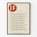 Decorative Poster 'IF' by Rudyard Kipling