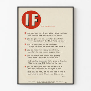 Decorative Poster 'IF' by Rudyard Kipling