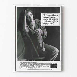 AIDS Prevention Poster: Importance of Condoms and Communication