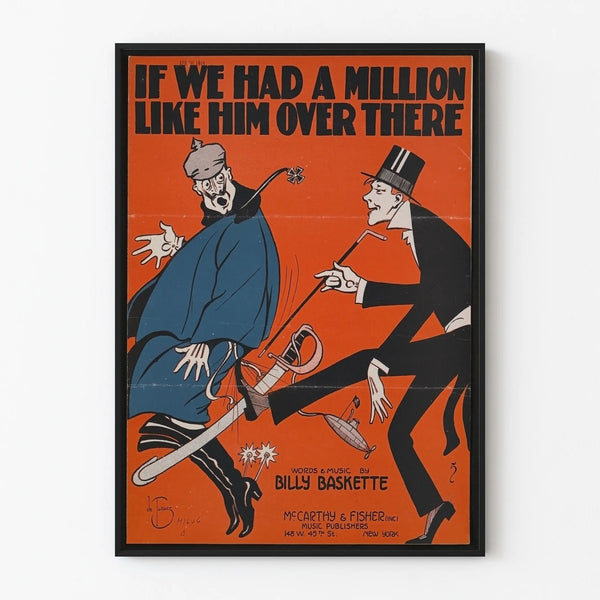 Vintage War Poster 1918 If We Had a Million Like Him Over There