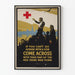 Vintage Red Cross poster for war funds