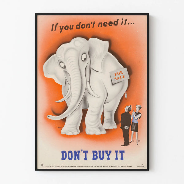 Vintage Decorative Poster Elephant For Sale - Artem Legrand