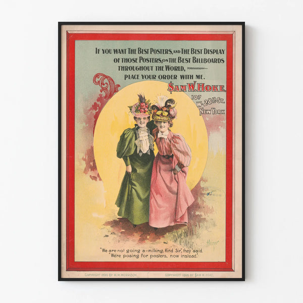 Vintage advertising poster for posters - retro style of the 1890s