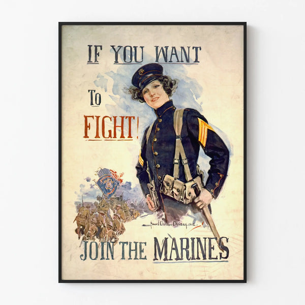 Vintage American Marine Decorative Poster