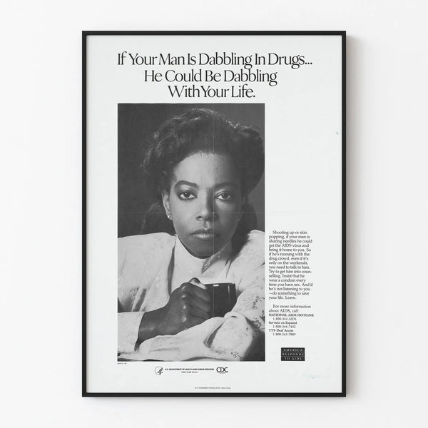 AIDS and Drugs Prevention Poster, Public Health Campaign