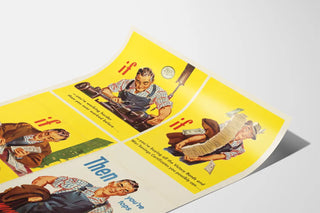Vintage Poster Motivation Work and Saving War