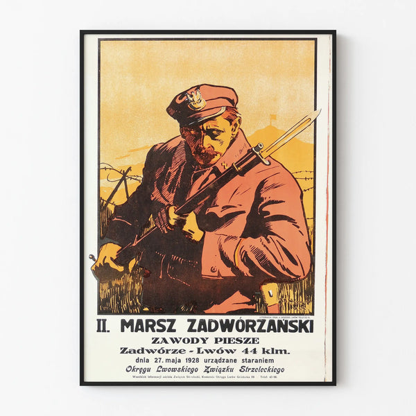 Vintage poster Marche Zadwórzański 1928 for wall decoration