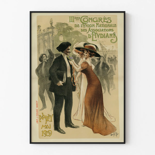 Vintage poster of the National Congress of Student Associations 1909