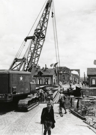Dismantling of Cherbourg's turning bridge - Normandy landings — artwork view