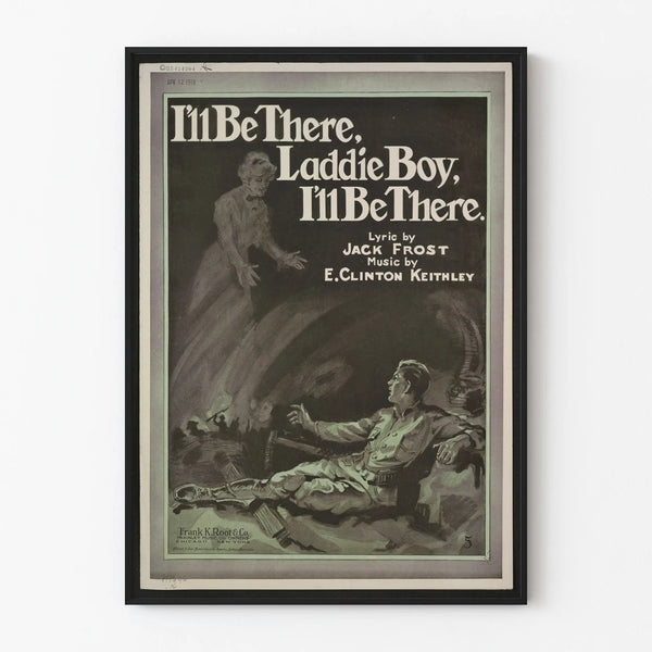 Vintage poster I'll Be There Laddie Boy - Musical wall decoration