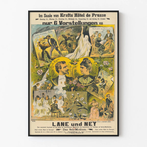 Vintage poster of the spiritual show Lane and Ney