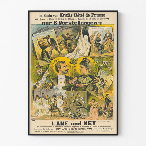 Vintage poster for the medium Lane and Ney's show