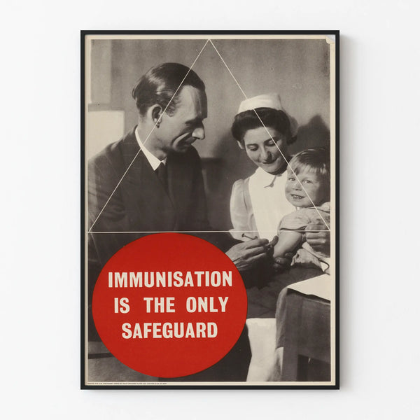 Vintage poster on the importance of immunization