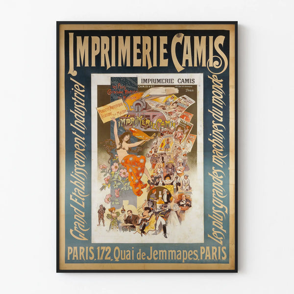 Vintage poster Imprimerie Camis - Artistic wall decoration Paris