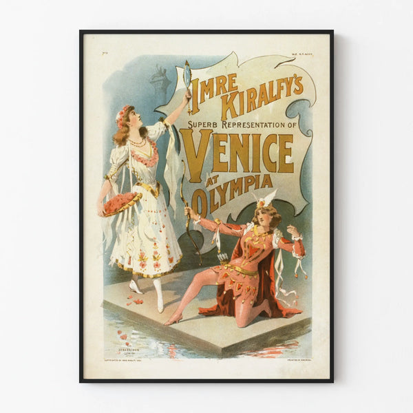Vintage poster Imre Kiralfy Venice at Olympia performance