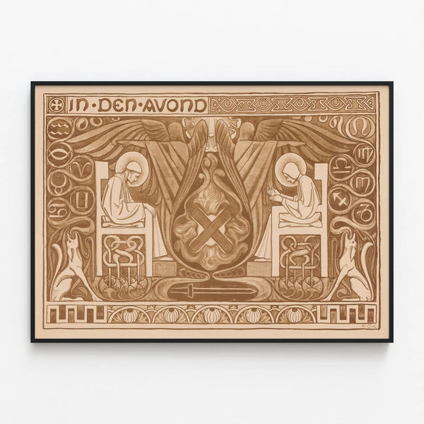Artistic poster In Den Avond medieval style — framed artwork on a wall