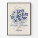 Vintage Poster with Floral Lettering « In Fancy You Are Ever By My Side »
