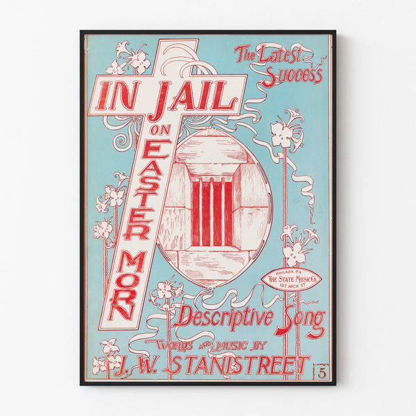 Vintage Poster 'In Jail on Easter Morn' - Retro Wall Decoration
