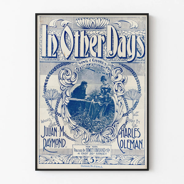 Vintage poster In Other Days - Retro musical wall decoration