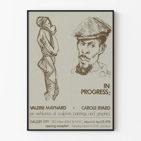Art Exhibition Poster 'In Progress' by Valerie Maynard and Carole Byard