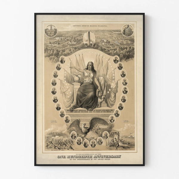 Centennial Commemorative Poster of United States Independence