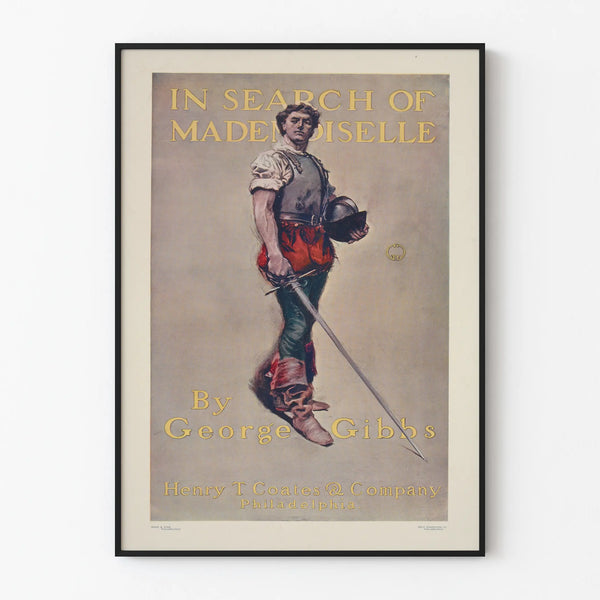 Vintage Poster In Search of Mademoiselle - Historical Wall Decoration