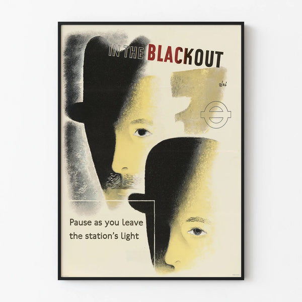 Vintage poster In The Blackout for wall decoration