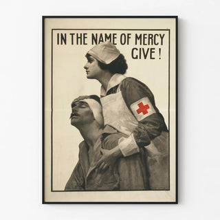 Vintage Poster In The Name of Mercy Give - Croix-Rouge Medicine