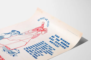 Vintage feminist protest poster "Wages for Housework"