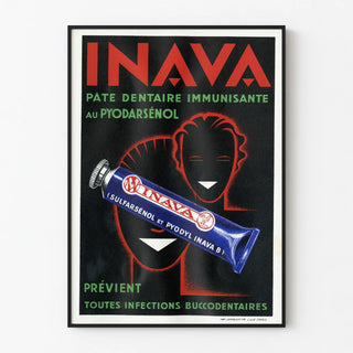 Vintage poster INAVA immunizing toothpaste