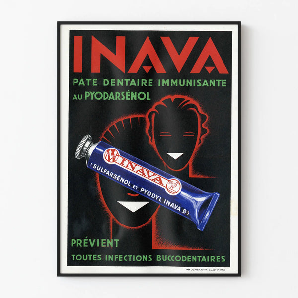 Vintage poster INAVA immunizing toothpaste