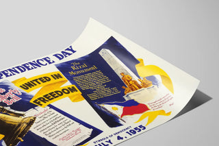 Independence Day Poster United in Freedom - Patriotic Wall Decoration — artwork view