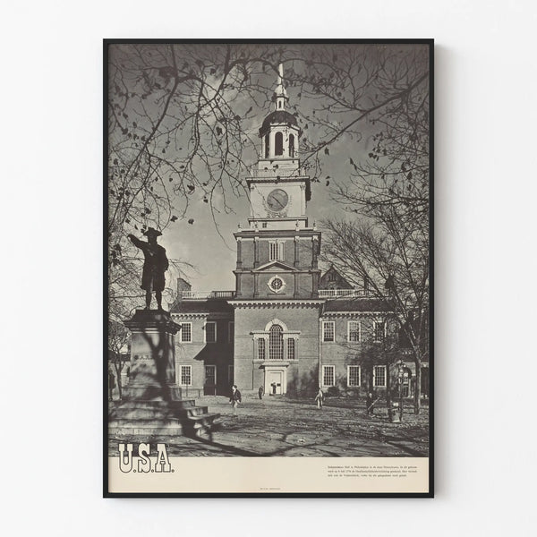 Vintage Poster of Independence Hall Philadelphia - Historic Wall Decoration Artem Legrand