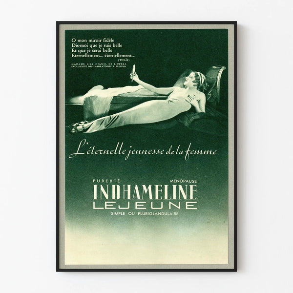 Vintage poster Indhameline Lejeune - Elegant and retro wall decoration