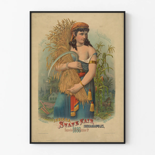 Vintage Poster of the Indiana State Fair 1886