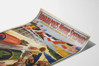 Vintage Indianapolis Motor Speedway Car Race Poster