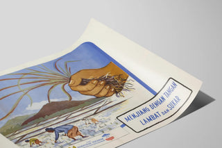 Vintage Indonesian Poster on Traditional Agriculture — artwork view