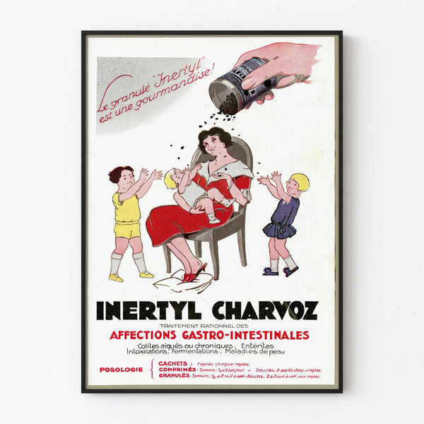 Vintage poster Inertyl Charvoz - Treatment of gastrointestinal ailments