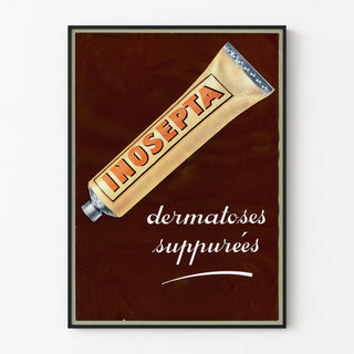 Vintage poster INOSEPTA for suppurative dermatoses