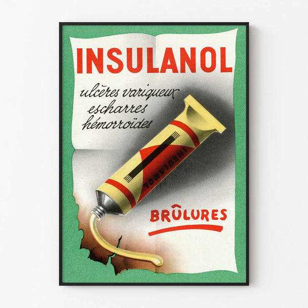 Vintage Insulanol poster for health wall decoration
