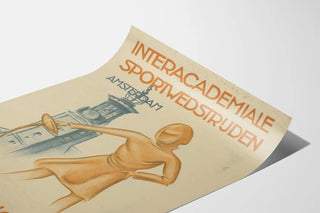 Vintage sports competition poster Amsterdam 1936