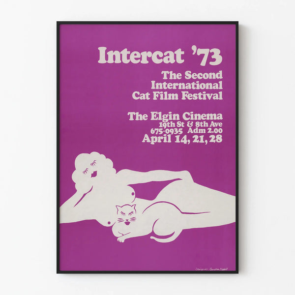 Vintage poster Intercat '73 International Cat Film Festival