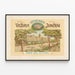 Vintage Poster of Hôtel Victoria and Hôtel Jungfrau Interlaken — framed artwork on a wall