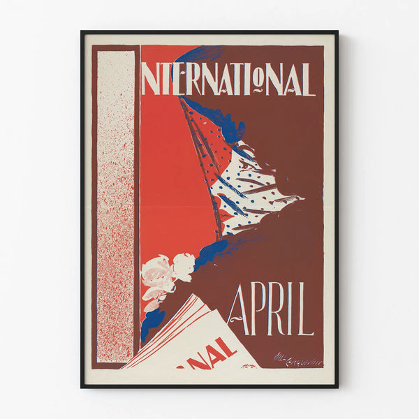 Vintage International April Poster for Wall Decoration