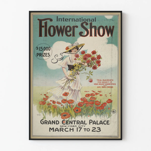 Vintage Poster International Flower Show – Floral Wall Decoration