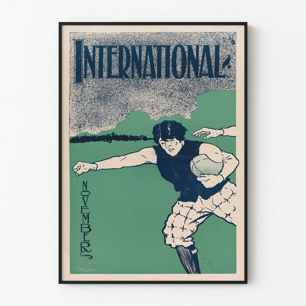 Vintage International November Poster - Retro Sports Wall Decoration