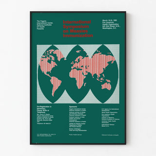 Vintage poster for the International Symposium on Measles Vaccination