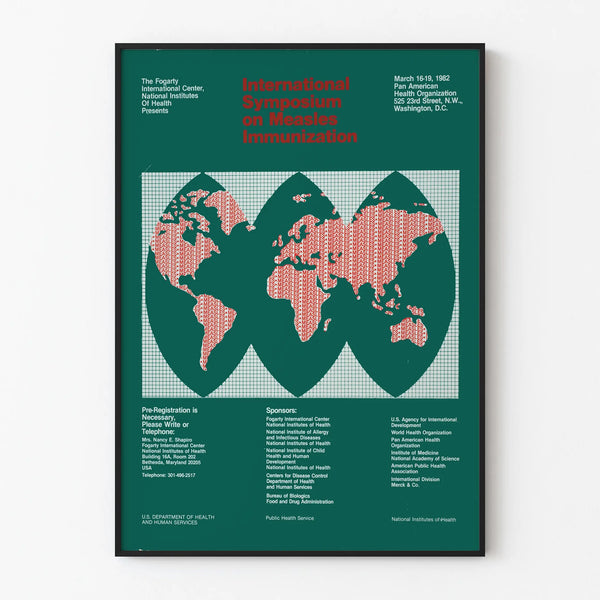 Vintage poster for the International Symposium on Measles Vaccination
