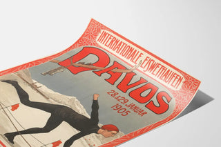 Vintage poster of international figure skating Davos 1905